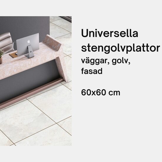 Universella stengolvplattor – väggar, golv och fasad 60×60 cm